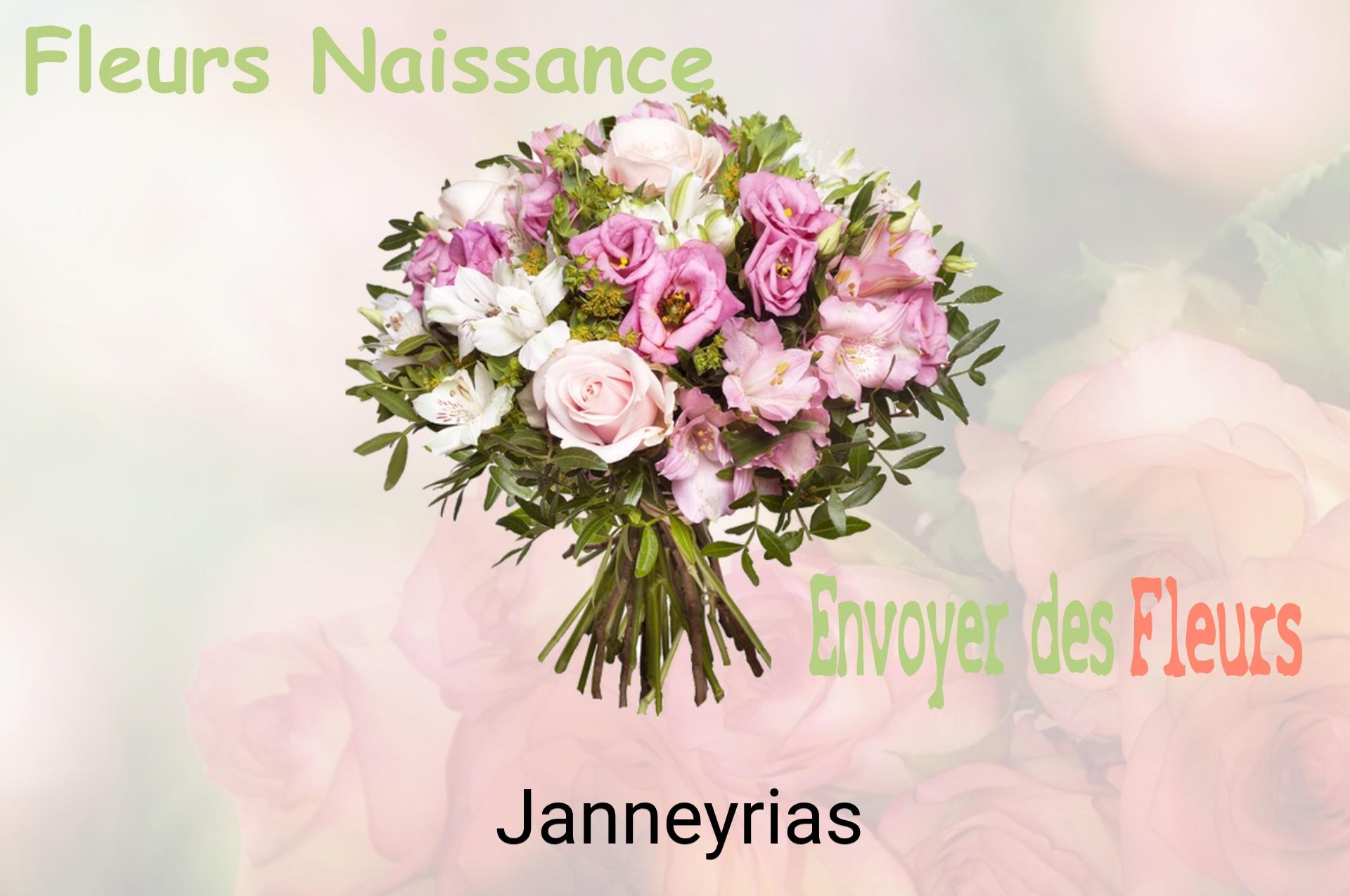 Bouquet de fleurs de naissance livré à Janneyrias