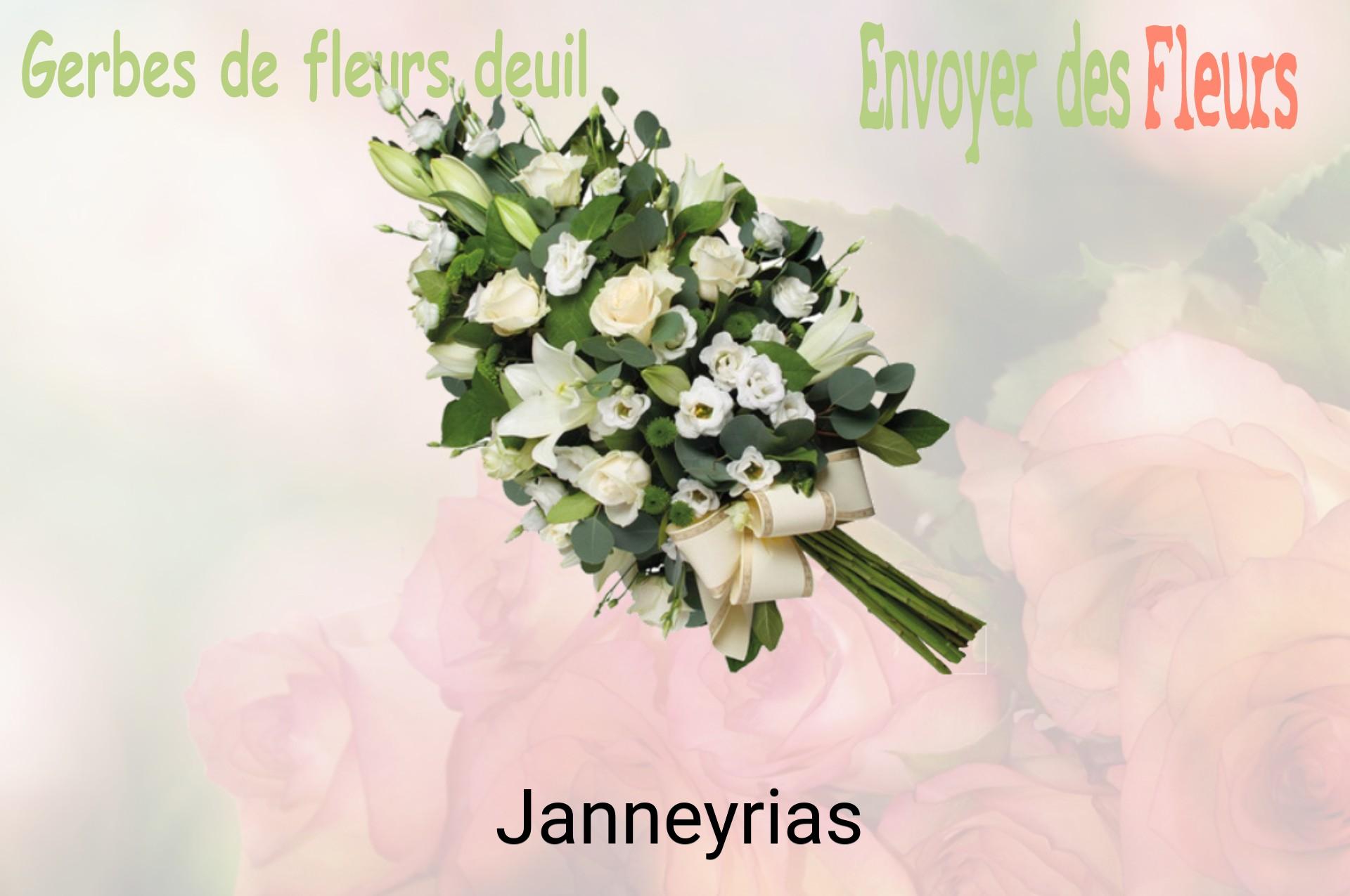 Gerbe de fleurs de deuil livrée à Janneyrias